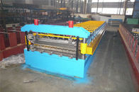 Manual Decoiler Liner Panel Profile Roll Forming Machine 5.5kw Drive By Chain