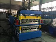 2 Layer Glazed Tile Roll Forming Machine With 5 Ton Manual Decoiler