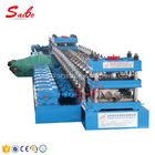 Pre - cutting and Punching Guard Rail Roll Forming Machine 2 wave profile with servo feeding